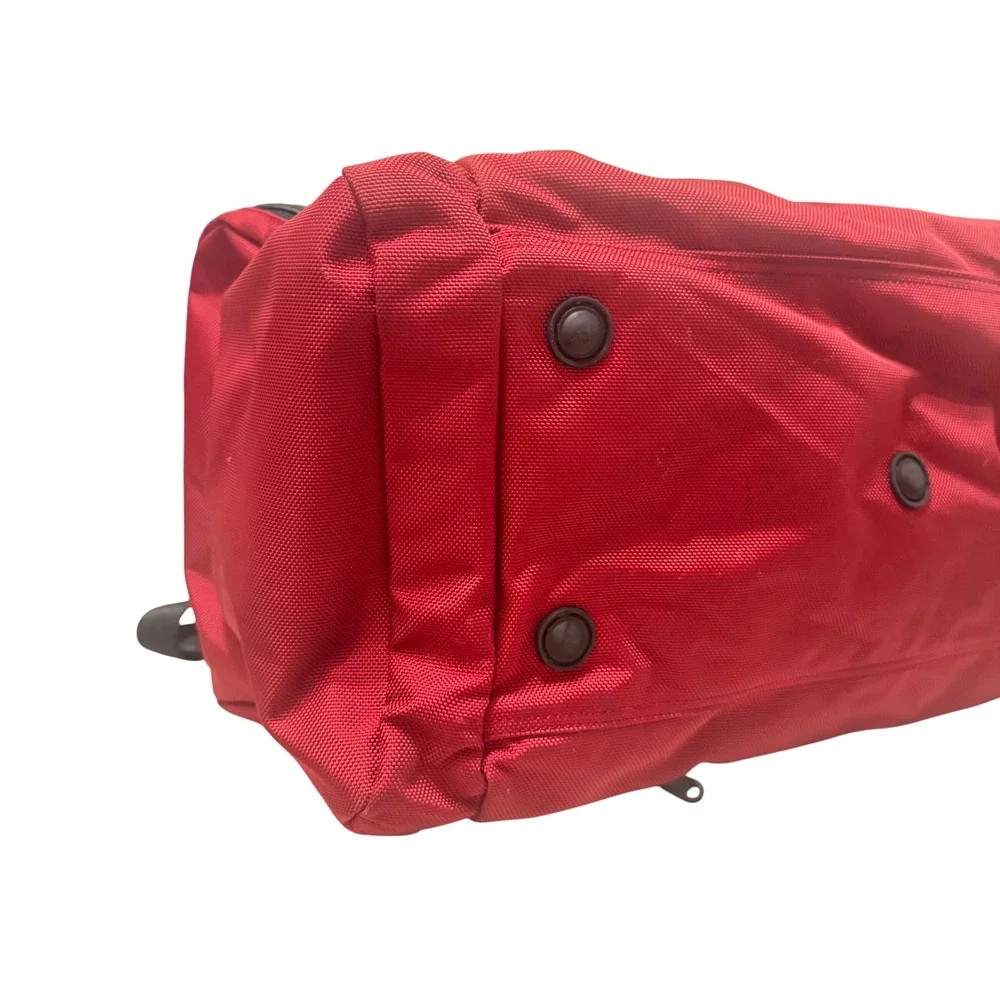 Victorinox Duffel Bag Unisex Large Red Good Ballistic Nylon‎ Leather Trim Travel